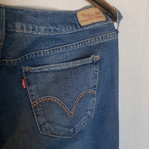 Levi's 505 Straight Leg Sz 30/30 Whiskers Denim Blue Jeans Made in Egypt - Picture 4 of 6